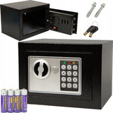 ELEKTRONINĖ SEIFAS SU KODU, RAKTU, KASETE, METALINE STIPRIA ARMOruota KASA BLOW