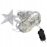 Šviečianti eglutės formos LED tinklo dekoracija su žvaigžde, šiltai balta spalva