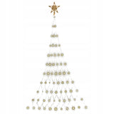 Šviečianti eglutės formos LED tinklo dekoracija su žvaigžde, šiltai balta spalva