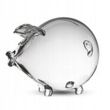 Didžiausia stiklinė kiaulytė taupyklė, rankų darbo dovana vaikams MEGA