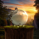 Didžiausia stiklinė kiaulytė taupyklė, rankų darbo dovana vaikams MEGA