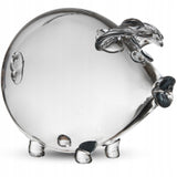 Didžiausia stiklinė kiaulytė taupyklė, rankų darbo dovana vaikams MEGA