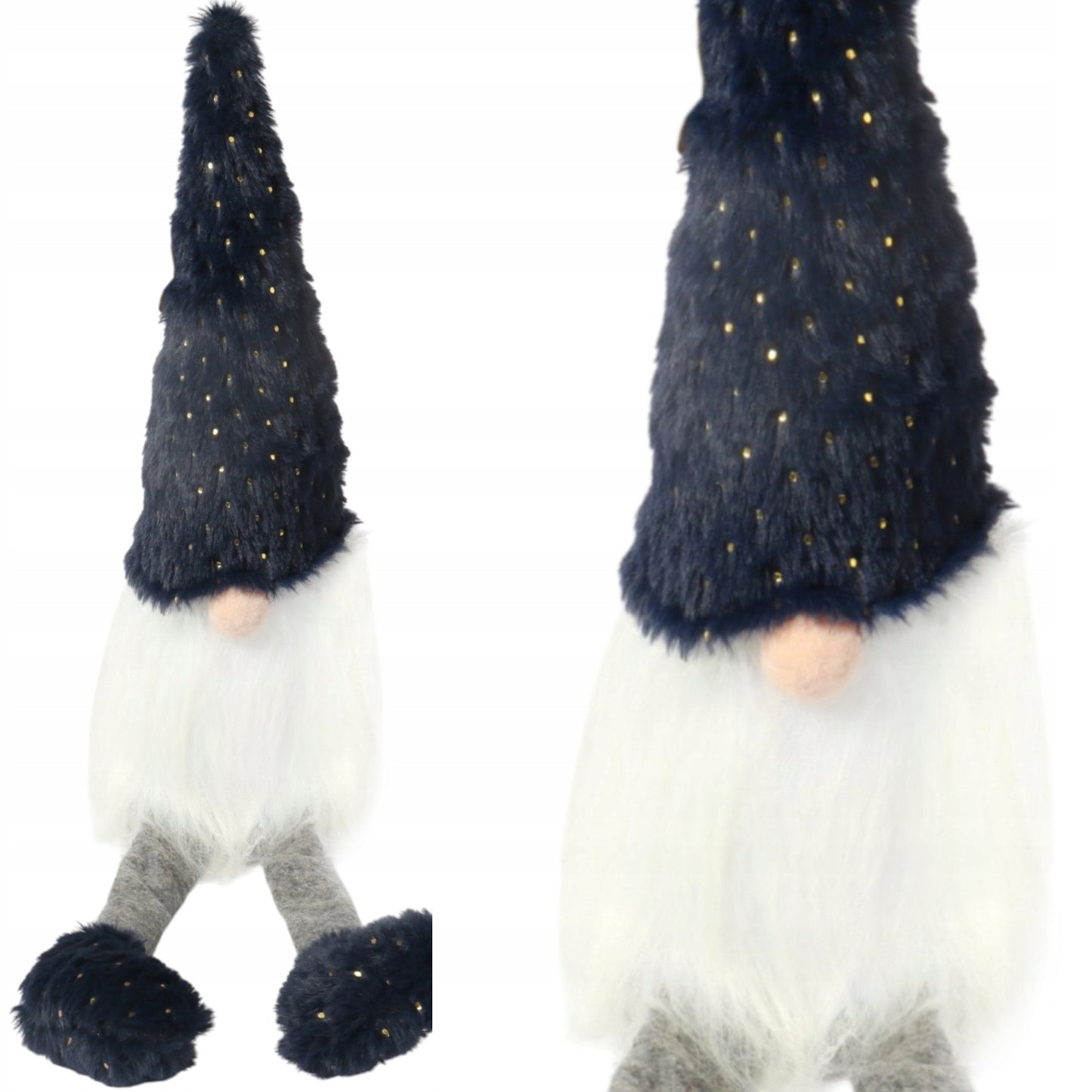 Kalėdinis nykštukas Gnomas, Kalėdinė puošmena, Dovana 50 cm Tamsiai mėlynas