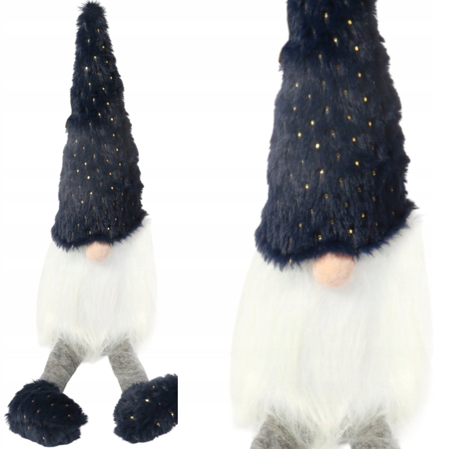 Kalėdinis nykštukas Gnomas, Kalėdinė puošmena, Dovana 50 cm Tamsiai mėlynas