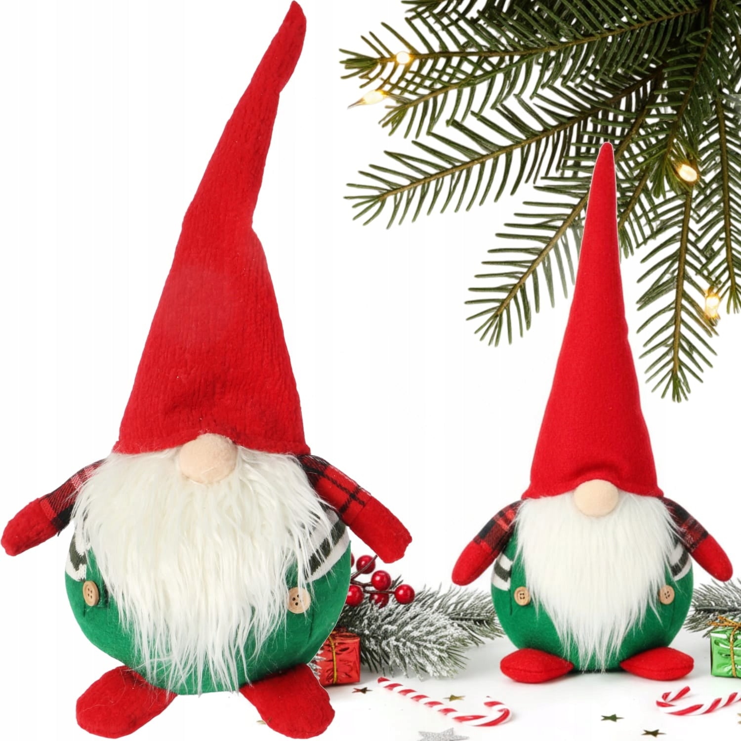 Kalėdinis Nykštukas Elf GNOMAS Kalėdinė Puošmena Dovana 50 cm Talismano