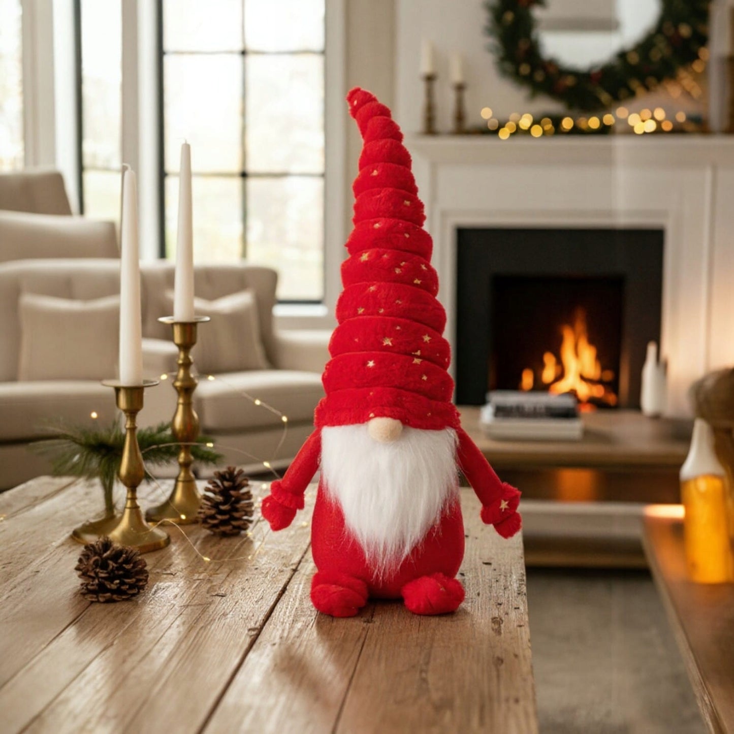Kalėdinis nykštukas "SKRZAT" krasnal GNOM Kalėdinė puošmena dovana 60cm DOVANAI