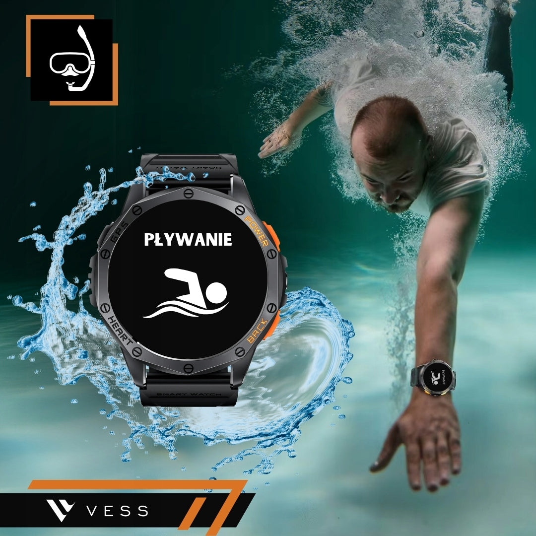 SMARTWATCH VYRIŠKAS GPS LENKŲ MENIU VANDENIU atsparus SPORTAS POKALBIAI SMART WATCH PL