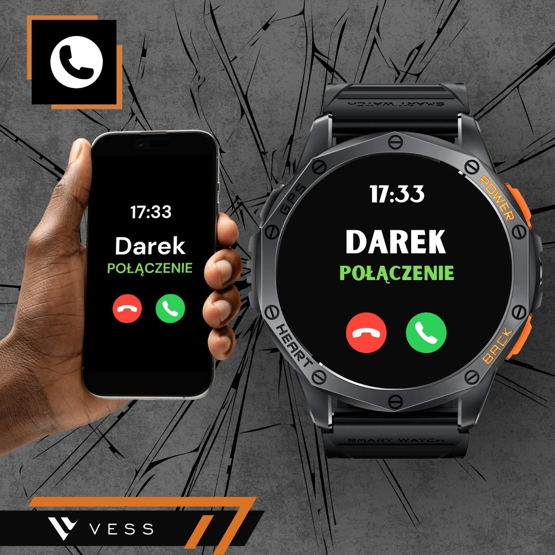 SMARTWATCH VYRIŠKAS GPS LENKŲ MENIU VANDENIU atsparus SPORTAS POKALBIAI SMART WATCH PL