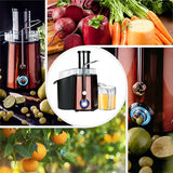 Didelio sūkių sulčiaspaudė, 2000W, vaisiams ir daržovėms, su didele anga