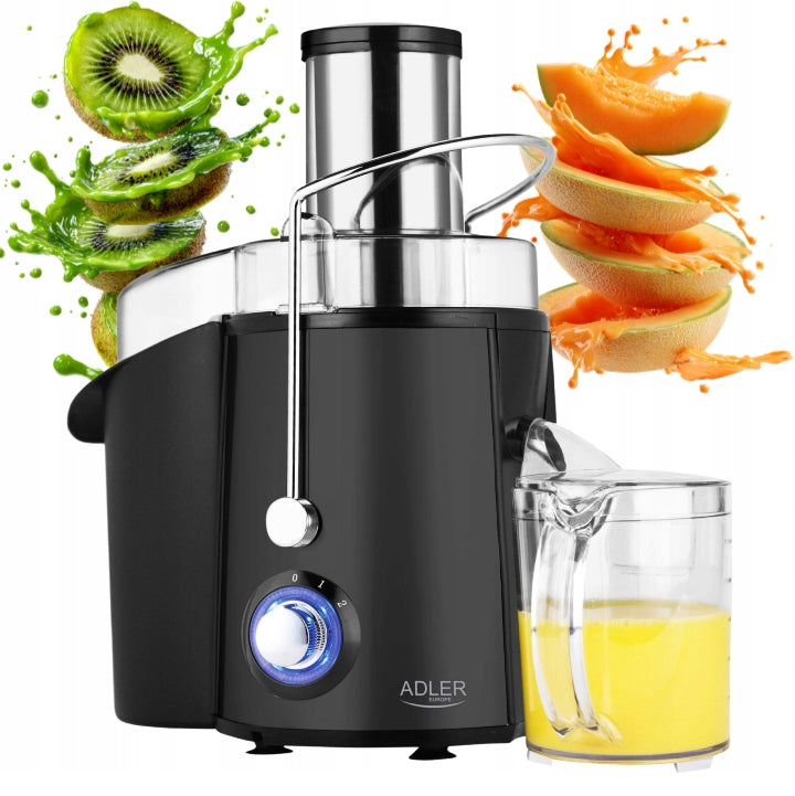 Didelio sūkių sulčiaspaudė, 2000W, vaisiams ir daržovėms, su didele anga