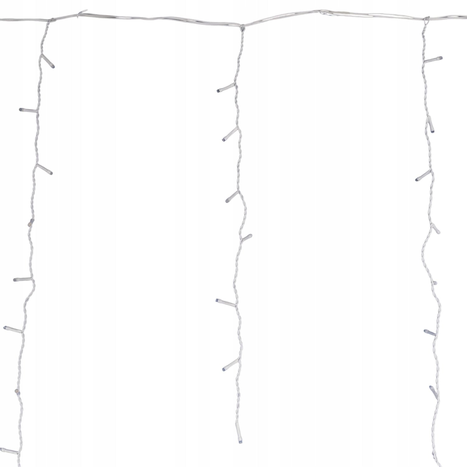 VARVEKLIAI 300 LED prailginami 10m FLASH lauko ŠALTAI BALTA