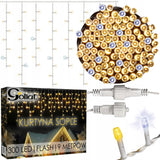 Varvekliai 300 LED girlianda lauko, su blyksėjimo funkcija, 10M, papildomas lizdas