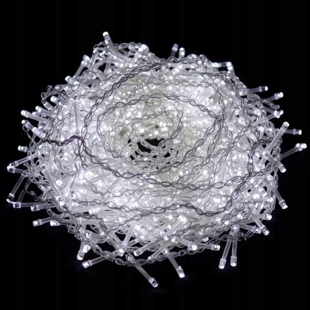 VARVEKLIAI 500 LED UŽuolaidinės lemputės LAUKO IP44 ŠALTAI BALTOS MIRKSINČIOS 15 M Goliat