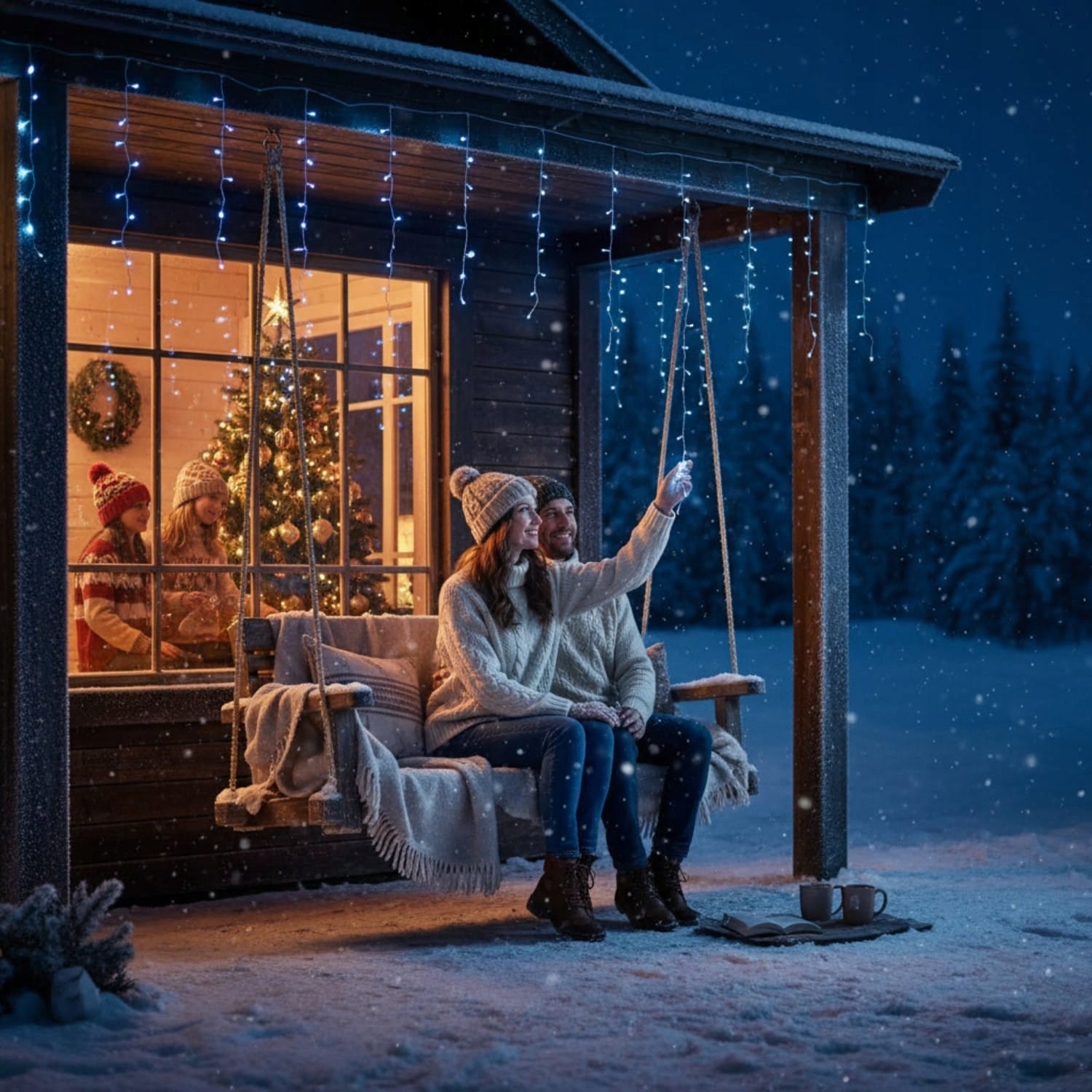 VARVEKLIAI 500 LED UŽuolaidinės lemputės LAUKO IP44 ŠALTAI BALTOS MIRKSINČIOS 15 M Goliat