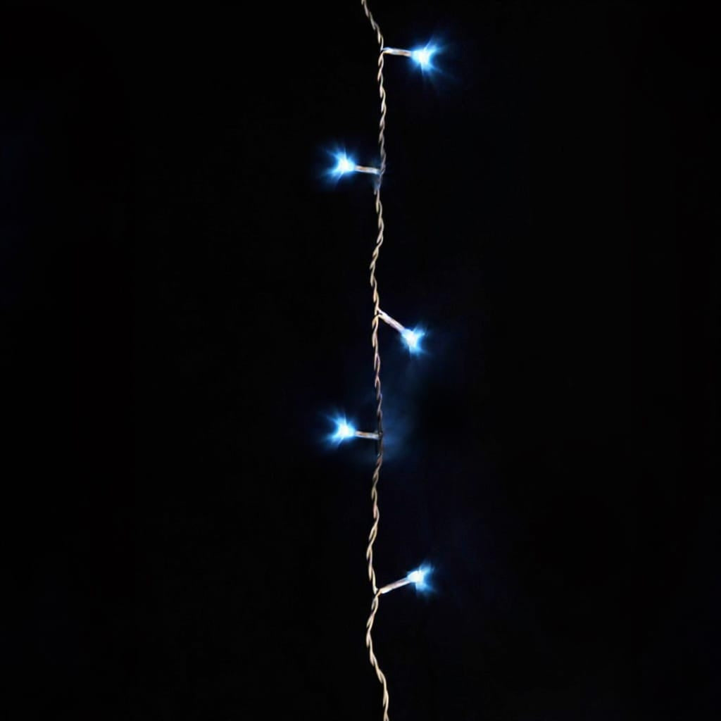 Varvekliai 500 LED Užuolaida Lemputės Lauko Mėlynos + FLASH Šaltai balta 15 m