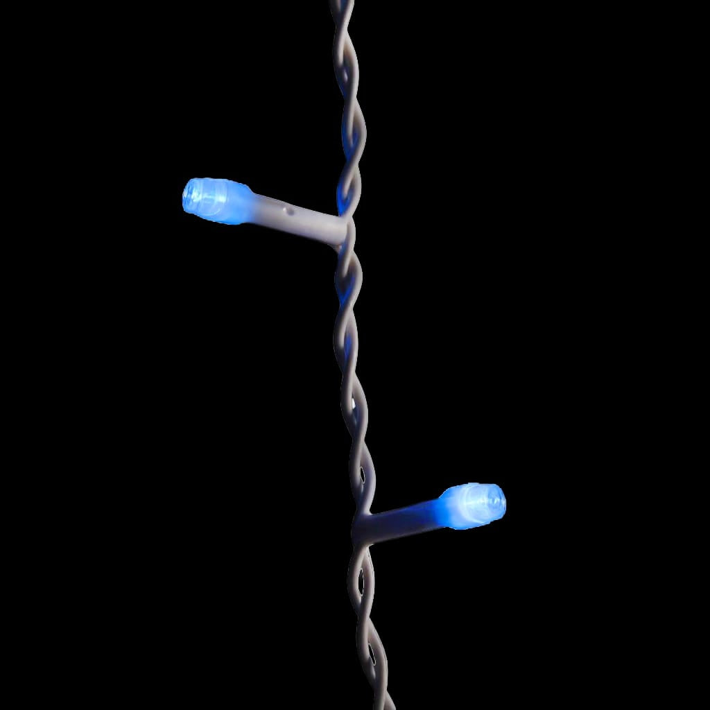 Varvekliai 500 LED Užuolaida Lemputės Lauko Mėlynos + FLASH Šaltai balta 15 m