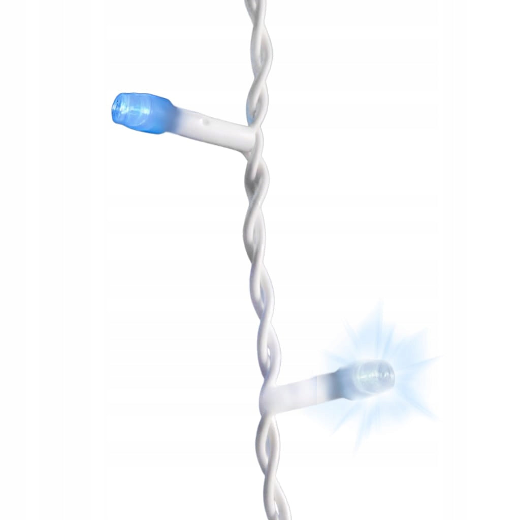 Varvekliai 500 LED Užuolaida Lemputės Lauko Mėlynos + FLASH Šaltai balta 15 m