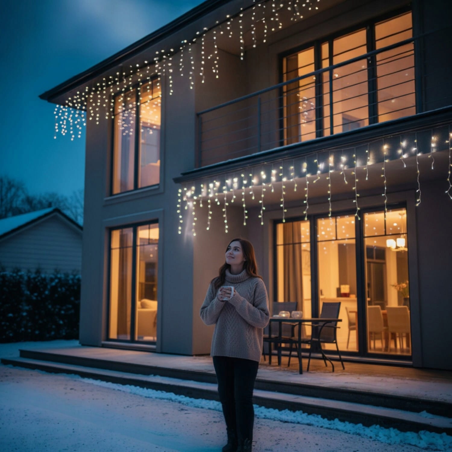 Varvekliai 500LED šviesos užuolaida Kalėdinės lemputės IP44 lauko 15m Goliat