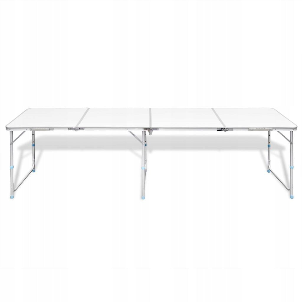 STOVĖJIMAS KEMPINGUI Sulankstomas Aliumininis su Reguliuojamu aukščiu 240 x 60 cm *DEFEKTAS*