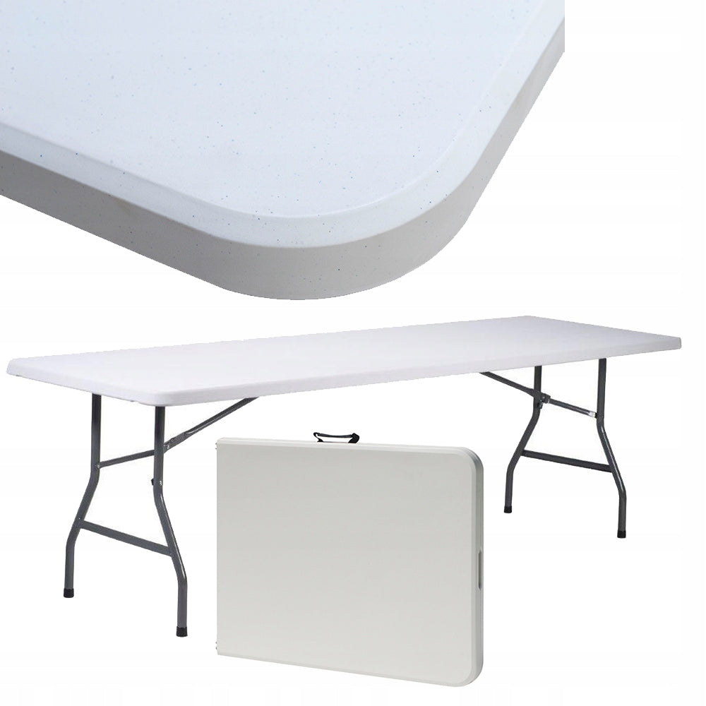 Sodo stalas sulankstomas išskleidžiamas catering banketinis 200x90cm, lagaminas