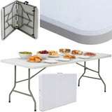 Sodo stalas sulankstomas išskleidžiamas catering banketinis 200x90cm, lagaminas