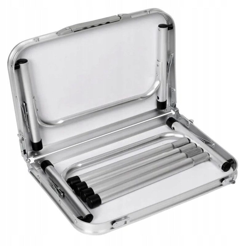 SUDĖJAMAS TURISTINIS STALELIS ALIUMININIS KEMPINGO 60X45CM LAGAMINAS