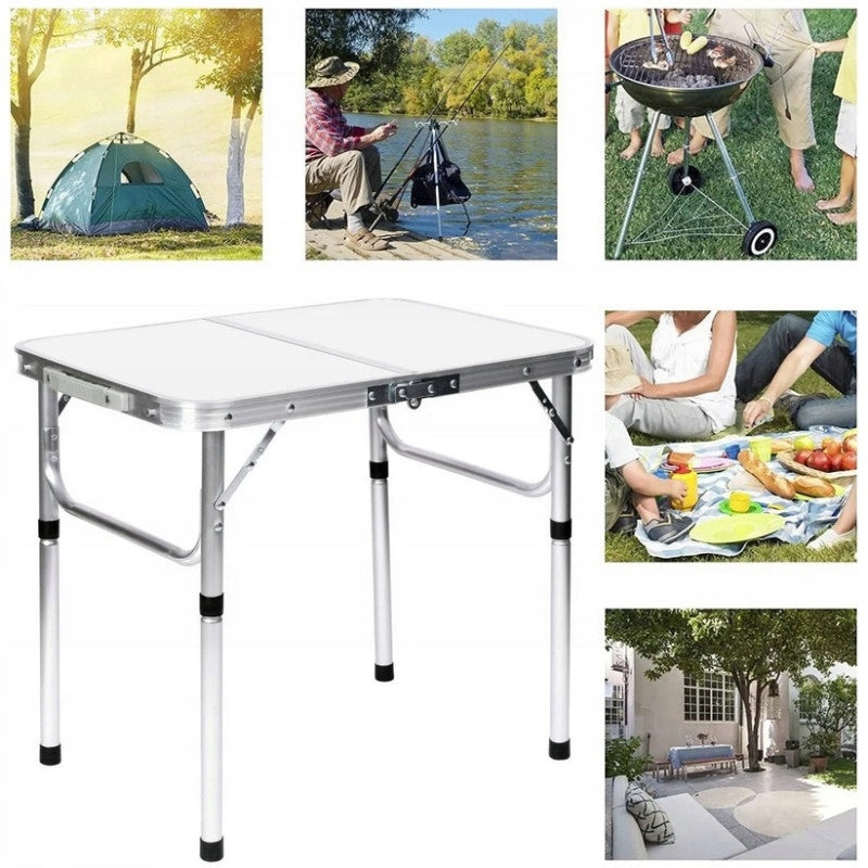 SUDĖJAMAS TURISTINIS STALELIS ALIUMININIS KEMPINGO 60X45CM LAGAMINAS