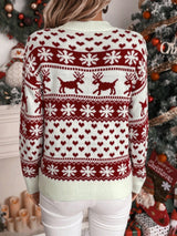 MOTERIŠKAS KALĖDINIS MEGZTINIS SU SNIEGUOLĖMIS KALĖDINIAI RAŠTAI ŽIEMINIS ŠILTAS 42 XL