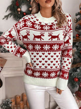 MOTERIŠKAS KALĖDINIS MEGZTINIS SU SNIEGUOLĖMIS KALĖDINIAI RAŠTAI ŽIEMINIS ŠILTAS 42 XL