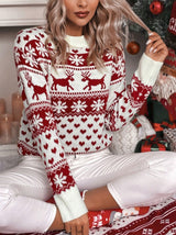 MOTERIŠKAS KALĖDINIS MEGZTINIS SU SNIEGUOLĖMIS KALĖDINIAI RAŠTAI ŽIEMINIS ŠILTAS 42 XL