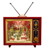 KALĖDINIS ŽIBINTUVĖLIS MUZIKINĖ DĖŽUTĖ TELEVIZORIUS TV KALĖDŲ SENELIS ELNIAS BATERIJOMIS USB