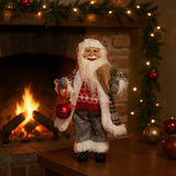 Kalėdų Senelio Statulėlė 48cm, Skandinaviška Šventinė Dekoracija