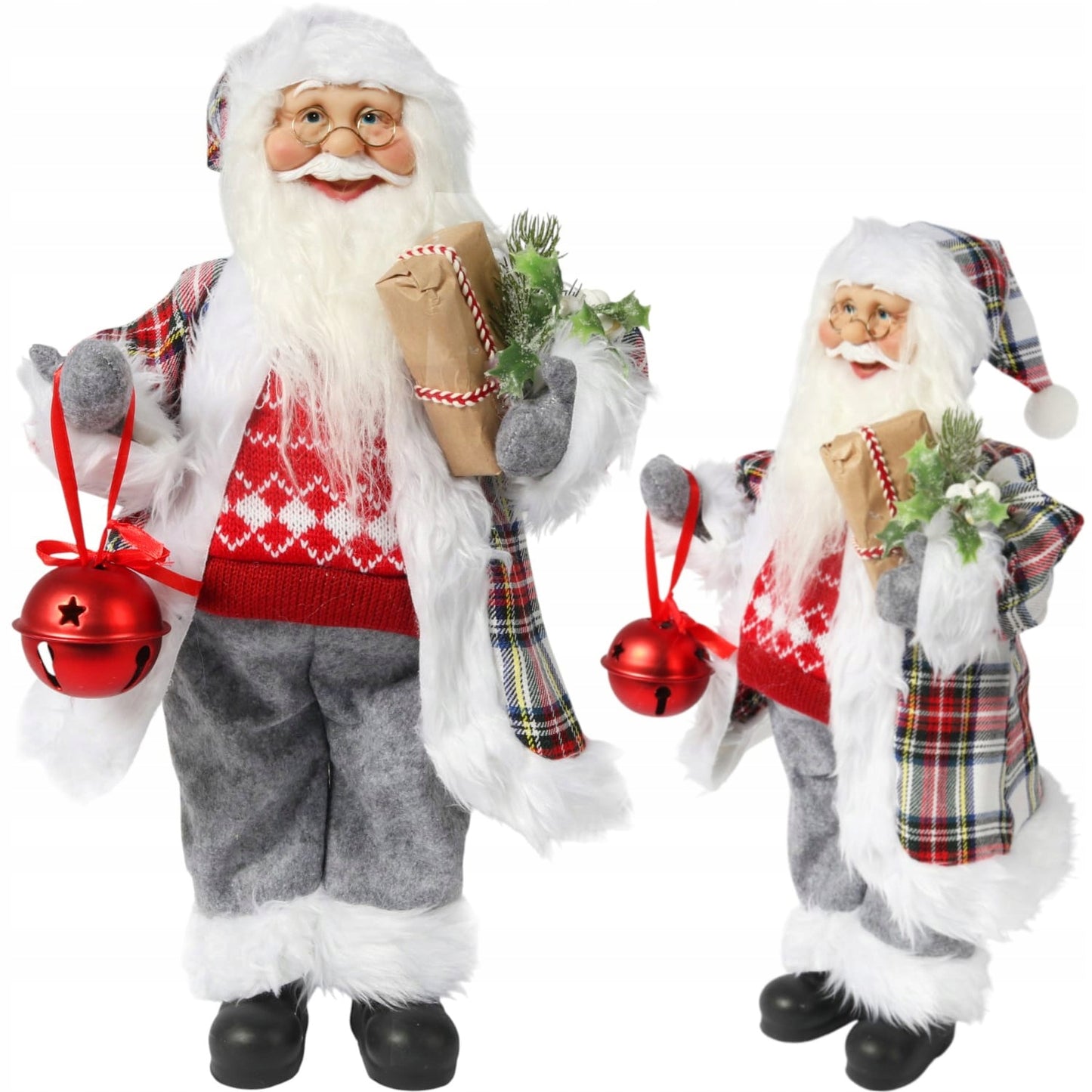 Kalėdų Senelio Statulėlė 48cm, Skandinaviška Šventinė Dekoracija