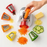 ELEKTRINIS DARŽOVIŲ, KOPŪSTŲ, SŪRIO SMULKINTUVAS/TARKYKLĖ SU 5 TARKAIS, 150W