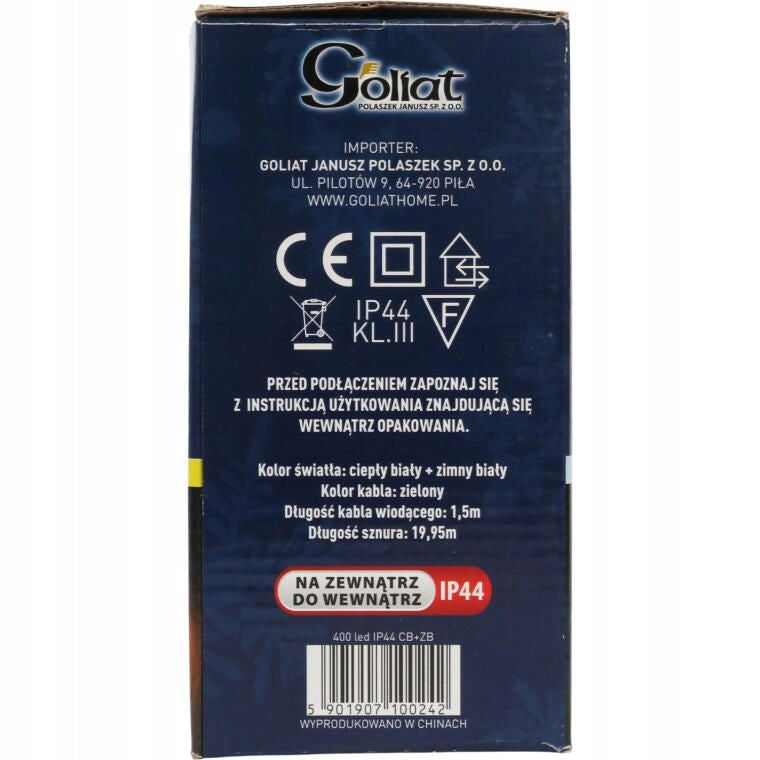 Šviečianti girlianda 400 LED lemputės eglutei Kalėdinė apšvietimas Goliat