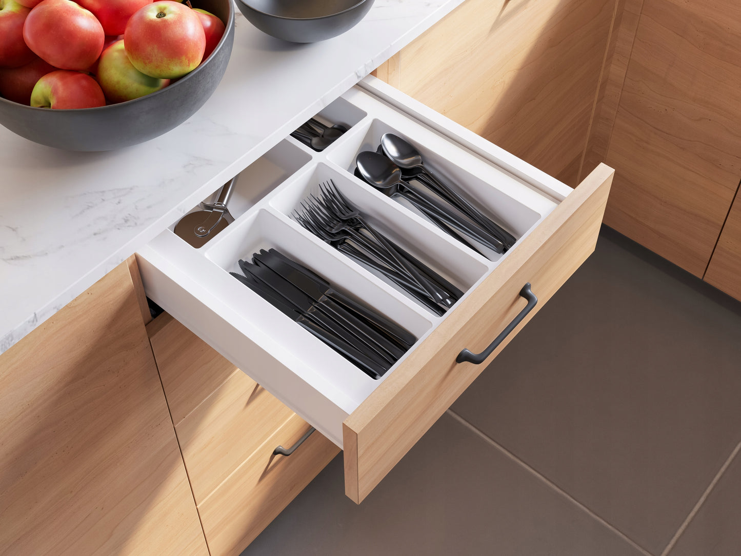 GTV MODERN BOX PRO ŽEMŠČIUSIŲ JAUTĖJO SKLANDUMAS H84 L500 Tylus uždarymas IŠTRAUKIMAS 40 kg BALTA