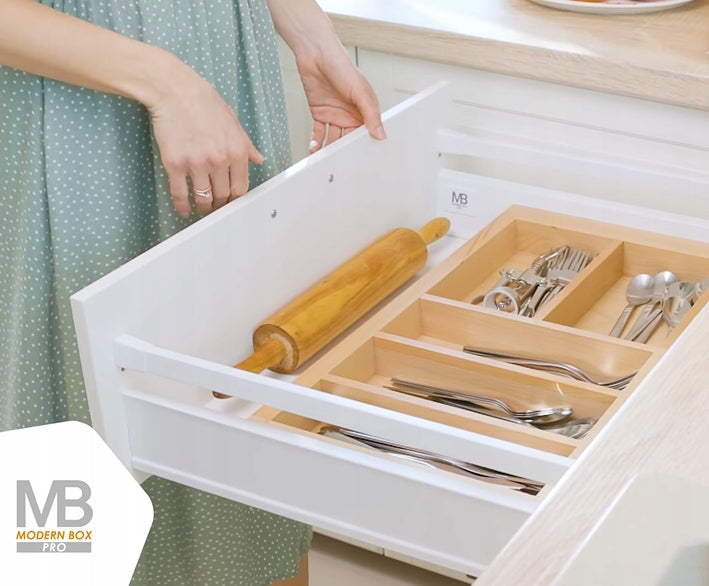 GTV MODERN BOX PRO ŽEMŠČIUSIŲ JAUTĖJO SKLANDUMAS H84 L500 Tylus uždarymas IŠTRAUKIMAS 40 kg BALTA