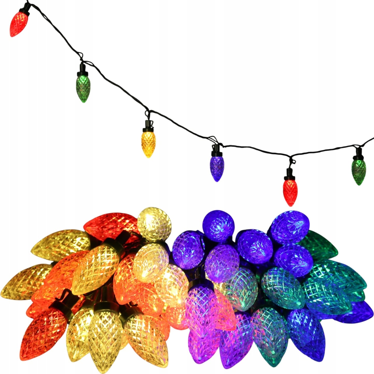 Šviečiantys kankorėžiai Kalėdinės girliandos dekoratyvinė švieselių juosta iš kankorėžių 50LED Goliat