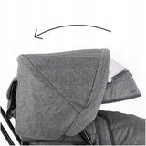 Vežimėlis su atlošu vilna VISI SEZONAI ratukai MUFKA 505