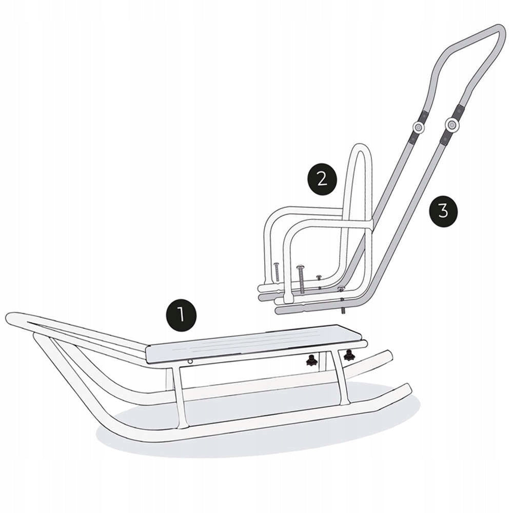 Vežimėlis su atlošu vilna VISI SEZONAI ratukai MUFKA 505