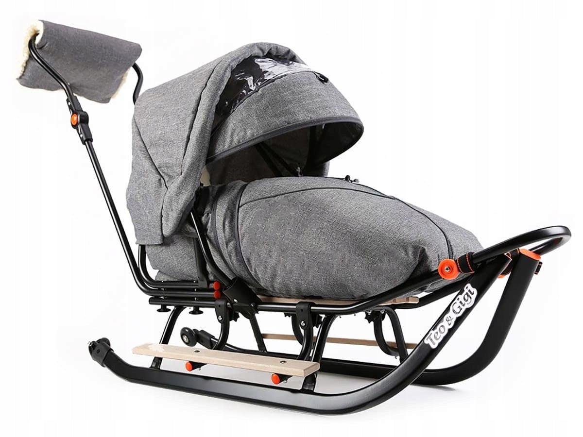 Vežimėlis su atlošu vilna VISI SEZONAI ratukai MUFKA 505