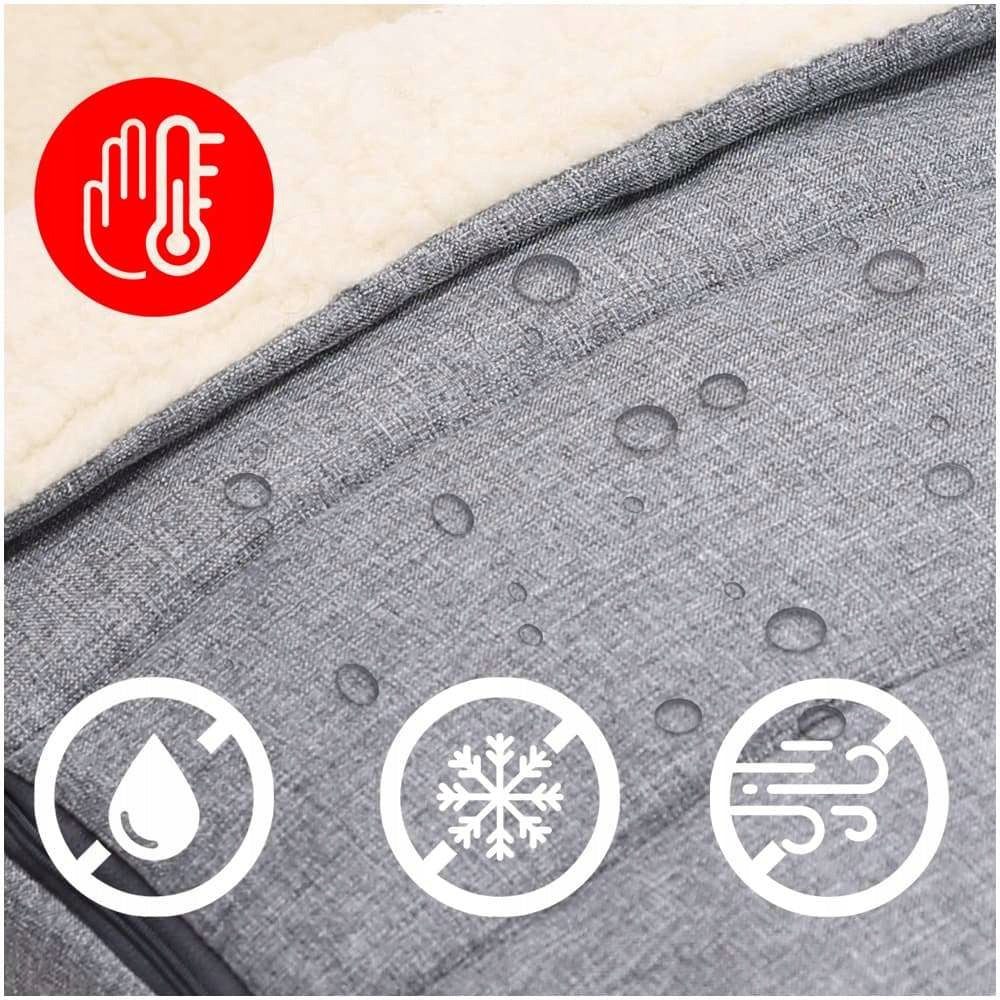 Vežimėlis su atlošu vilna VISI SEZONAI ratukai MUFKA 505