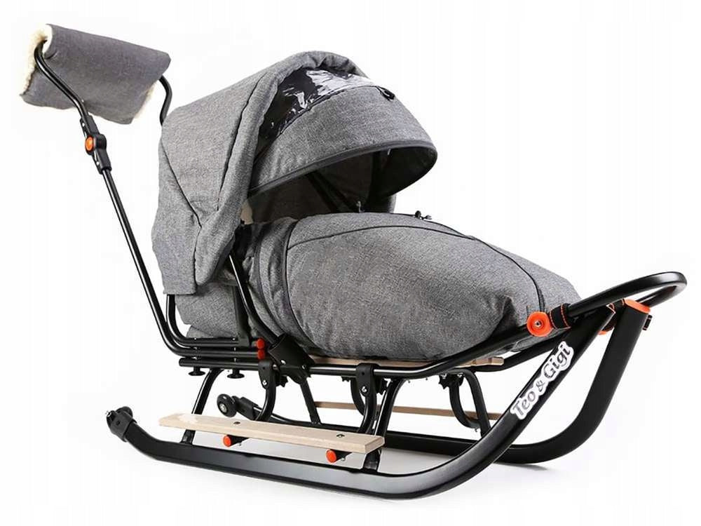 Vežimėlis su atlošu vilna VISI SEZONAI ratukai MUFKA 505