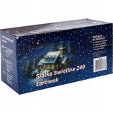 Šviečiantis tinklas 240 lempučių Kalėdinės girliandos multicolour KALĖDOS