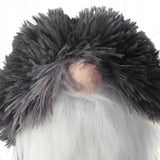 Kalėdinis nykštukas ant teleskopinių kojelių, juodas, 90 cm su ilga kepure, DEKORACIJA