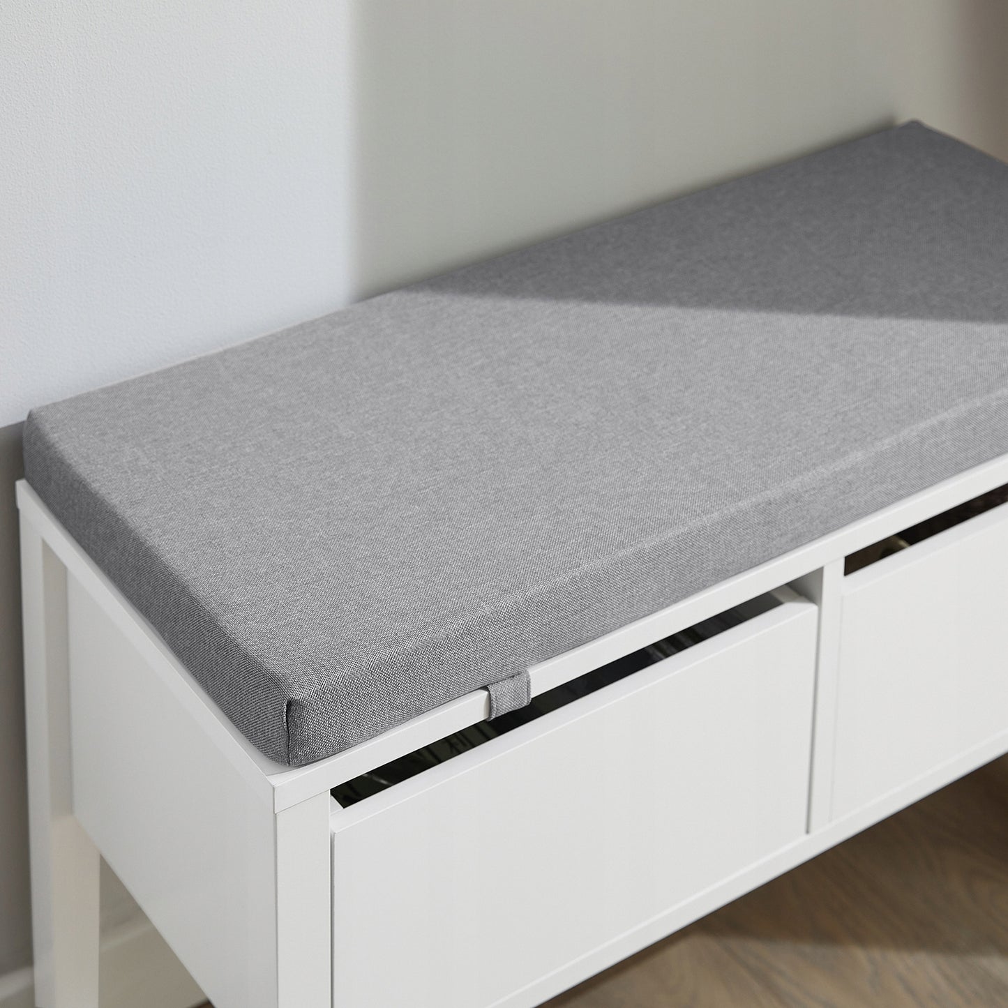 Sobuy Batų suoliukas-spintelė su sėdimąja dalimi, 2 stalčiai, prieškambariui FSR88-W