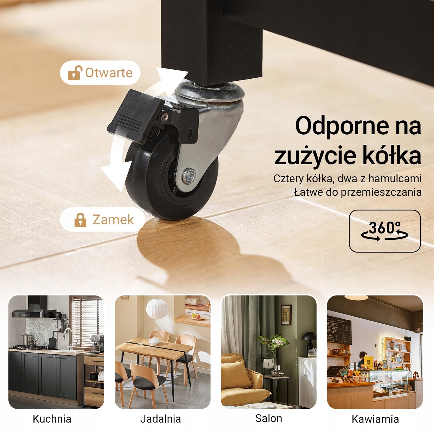 Virtuvės sala, baro spintelė su lentynomis ir stalčiais FKW74-SCH SoBuy