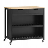 Virtuvės sala, baro spintelė su lentynomis ir stalčiais FKW74-SCH SoBuy