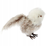 Graži pūkuota pelėda 45 cm kalėdinė žiemos dekoracija