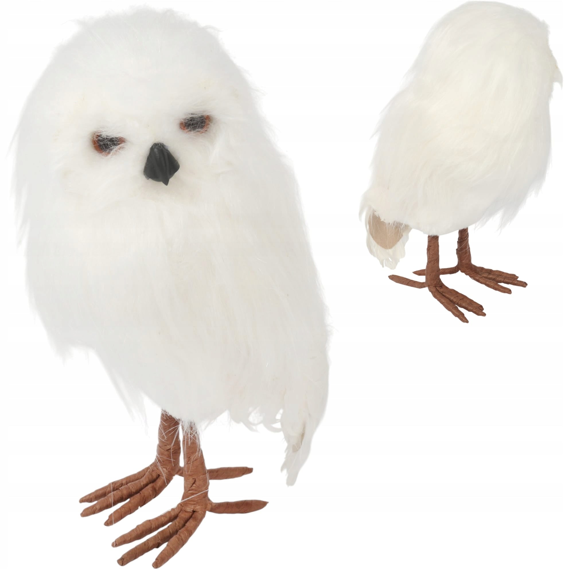 Graži pūkuota pelėda 28cm Kalėdinė žiemos dekoracija